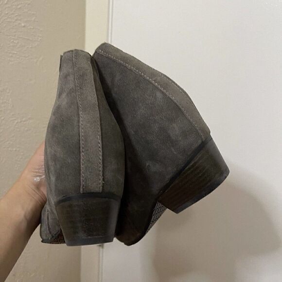 NEW Anthropologie NAYA Fillie Gray suede leather ankle boot size US 9 - Picture 6 of 10